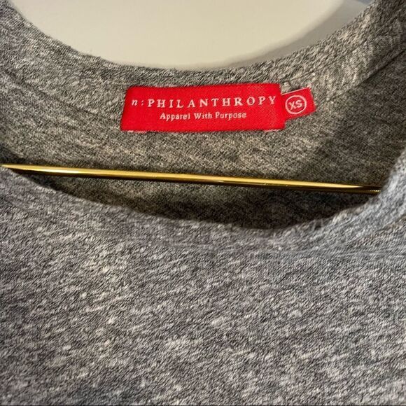 n:Philanthrophy Jazz Twisted Short Sleeve Mini Dress || SZ XS || Gray - Picture 5 of 16